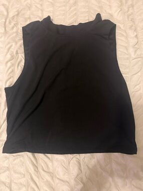 Emerald Sundae Black Mock Neck Sleeveless Tank